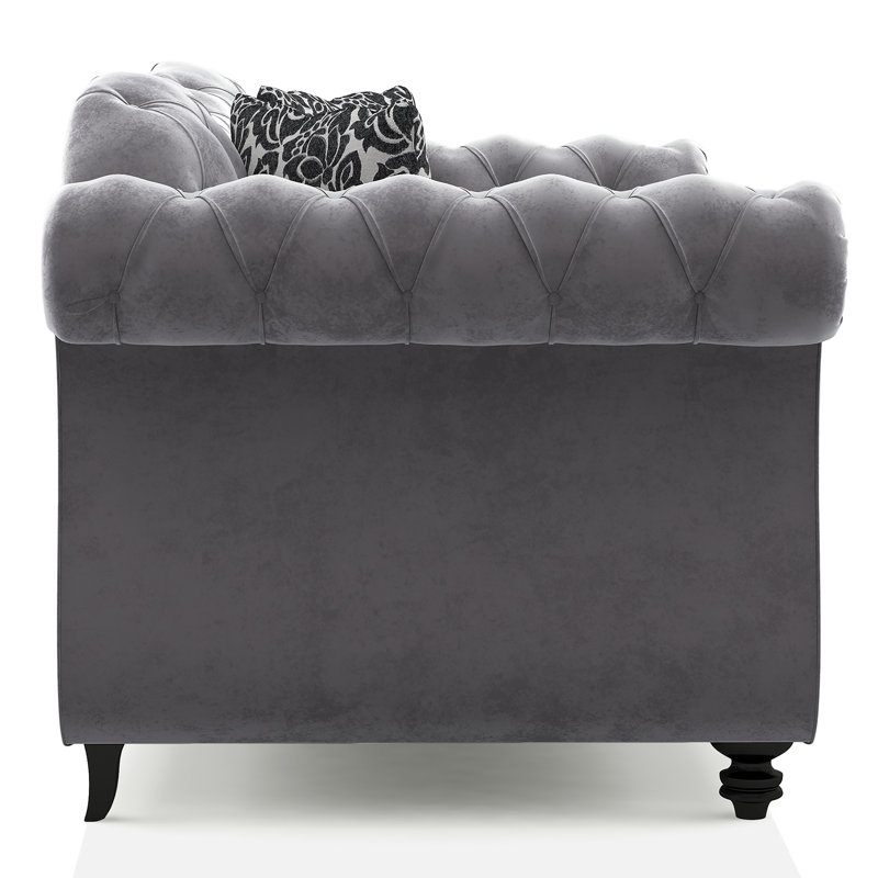 Beiler Upholstered 68'' Loveseat, Gray 100% Polyester
