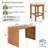 5-Piece Outdoor Acacia Wood Bar Set with Beige Cushions, Bar Height Table & 4 Stools for Patio
