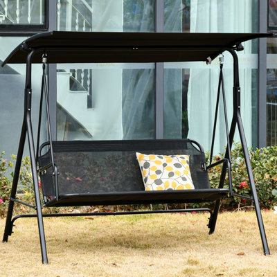Balancelle de terrasse avec auvent pour 2 adultes Outsunny