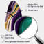 Purple, Green And Gold Bold Strokes II - Fall Shape Decorative Purple Abstract Wall Clock-104237280