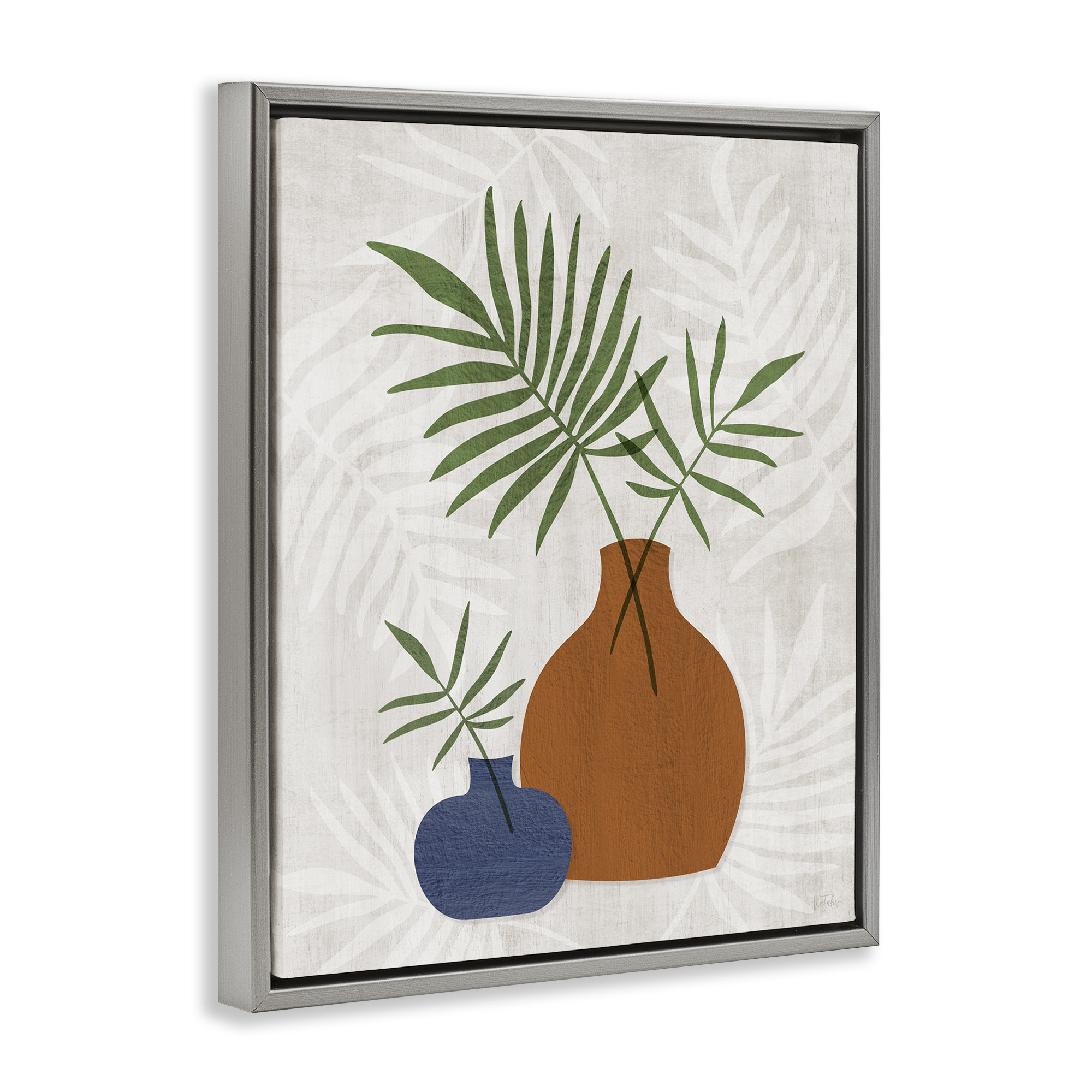 Lark Manor™ Boho Botanical Vases Framed Floater Canvas Wall Art by ...