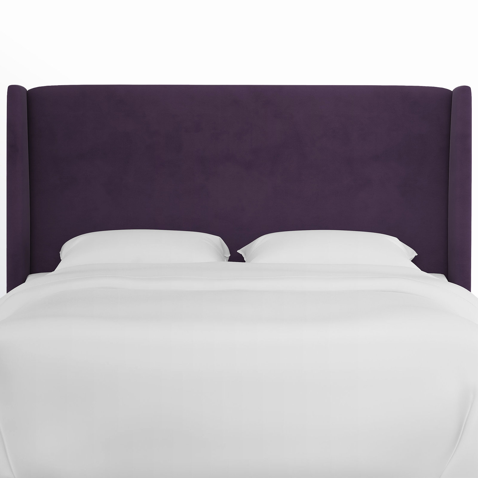 Tilly Upholstered Headboard, California King, Classic Aubergine Velvet