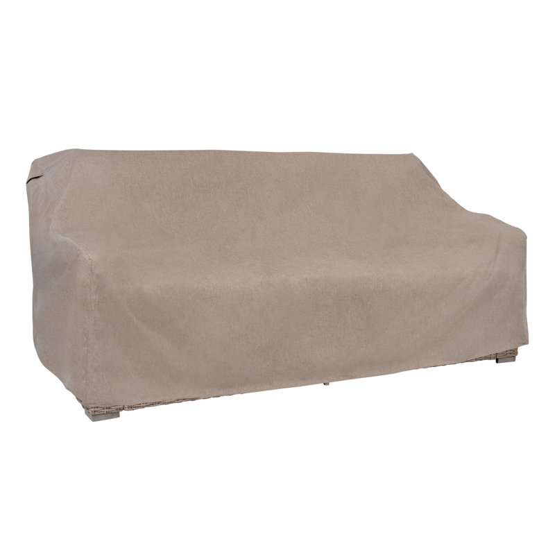 Modern Leisure Garrison Patio Loveseat Cover, Waterproof, 66"L x 40"W x 39"H, Sandstone, 38.25" H x 82.5" W x 38" D