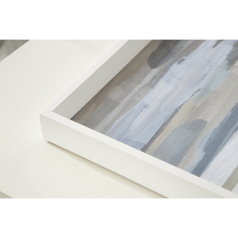 13"x19" Decorative Wood Ottoman/Coffee Table Tray featuring 'Intuition Blue and Tan'