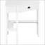 Bureaux, bureau d'angle compact avec tiroir & amp; Tablettes pour petits espaces, poste de travail de bureau à domicile | Blanc | Panneau de fibres à densité moyenne P2