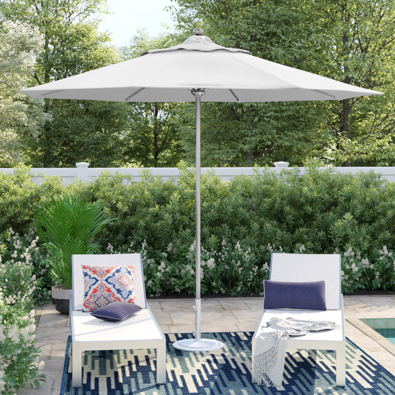 Parasol de marché 9 pi Hibo, Blanc - oléfine
