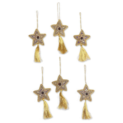 Ornement de forme de noël à billes en verre de chanson