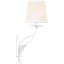 Amalfi 15" Sconce in Plaster White with Linen Shade