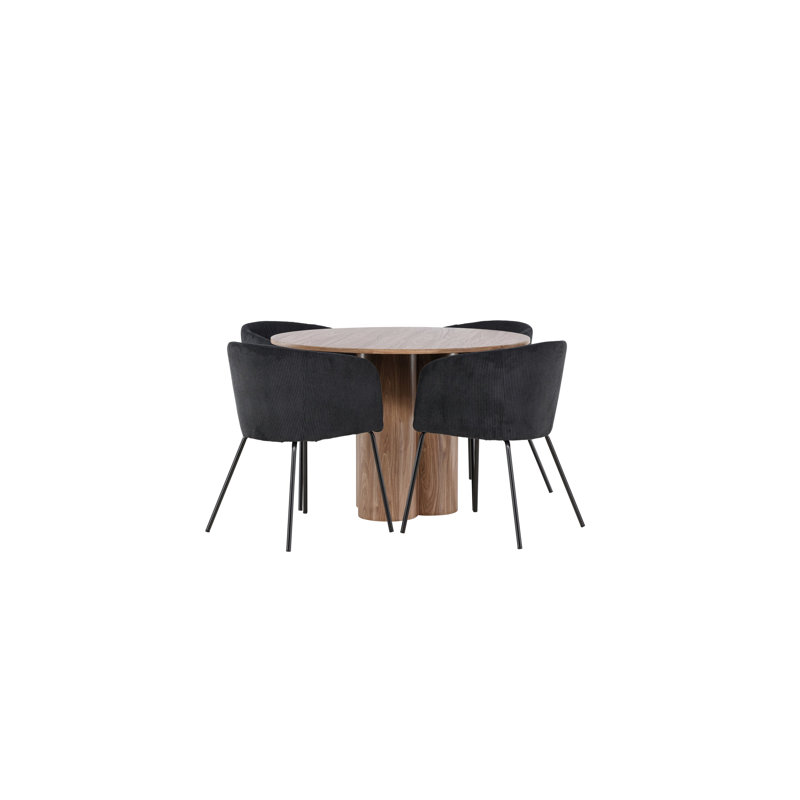 Sylvan 4 - Person Dining Set, Brown