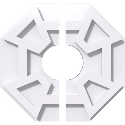 32"OD x 4"ID x 11"C x 1"P Logan Architectural Grade PVC Contemporary Ceiling Medallion