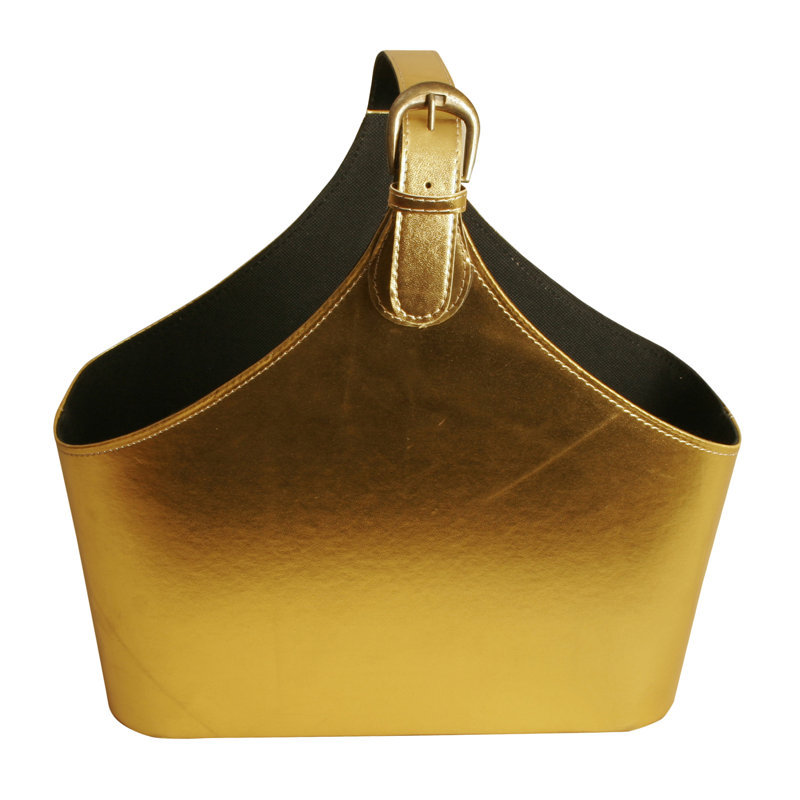 Panier de rangement ou panier-cadeau doré, H 6,75 po x l 15,75 po x P 5,5 po