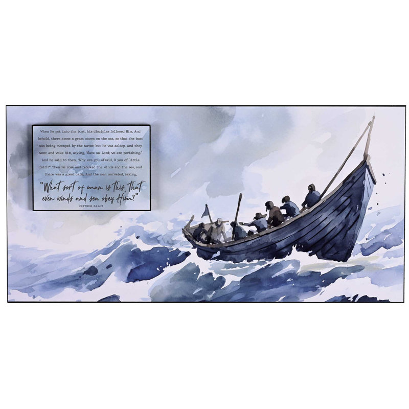 Plaque murale «He Calmed The Storm Boat»