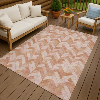 Tapis géométrique intérieur / extérieur lavable à la machine Chantille ACN2297