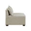 Chaise sans accoudoirs polyvalente, options de conception modulaires, pieds foncés, revêtement, capacité de poids de 300 lb, coussins amovibles, agencements de sièges personnalisables, tissu, coussins, capacité