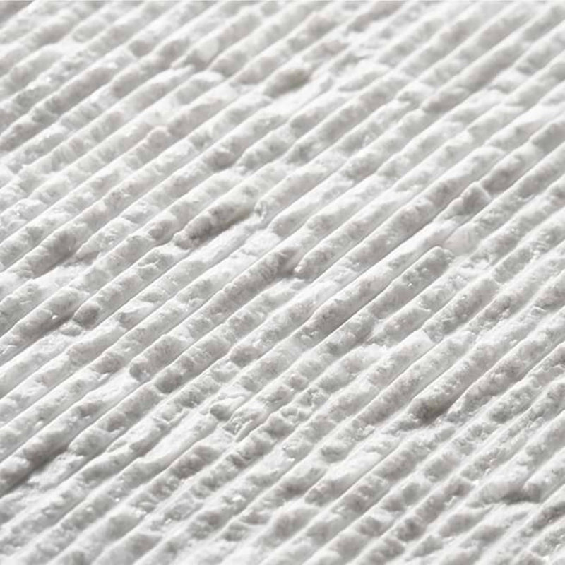 Rakestone 12x24 3D Honed Limestone Stone Tile, Bianco Ice White, Marble, Split Textured
