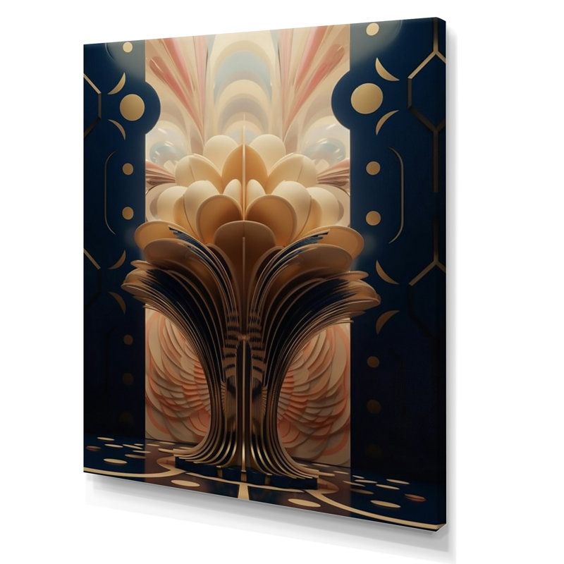 «Geometric Of Consciousness Contemporary», reproduction sur toile, H 20 po x l 12 po x P 1 po, Toile tendue