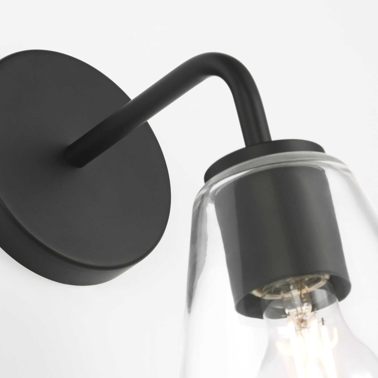Senda One Light Vanity, 1, Clear, Midnight Black