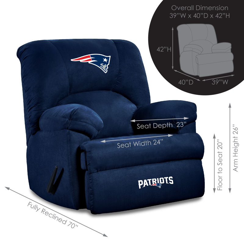 NFL Upholstered Recliner, New England Patriots