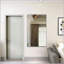 Très grand miroir de salle de bain moderne noir avec cadre en aluminium
