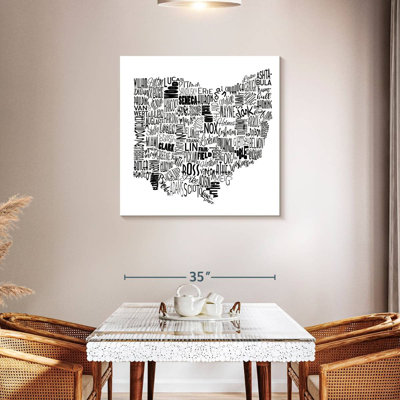 Aliaz Ohio Map Typography