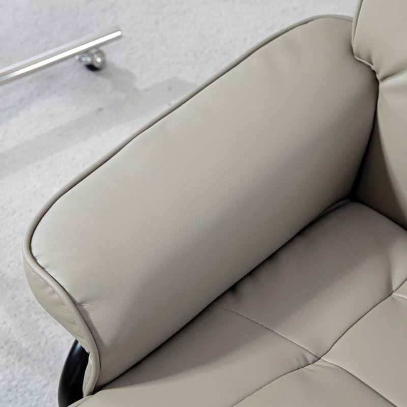 Fauteuil inclinable avec repose-pieds HOMcom, Gris