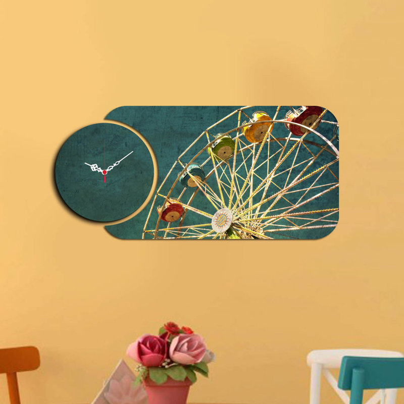 Ensemble de 2 horloges murales décoratives Chic, design moderne, 26,8 x 12,6 pouces | Fabrication 100% bois aggloméré, épaisseur: 0,1 pouce | Parfait pour le salon, le bureau ou la chambre à coucher, les garde-temps élégants et fonctionnels