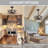 20" Farmhouse Caged Ceiling Fan with Light Kit and Remote Control
