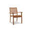 Ensemble repas d'extérieur carré en teck 5 pièces avec fauteuils empilables Birmingham