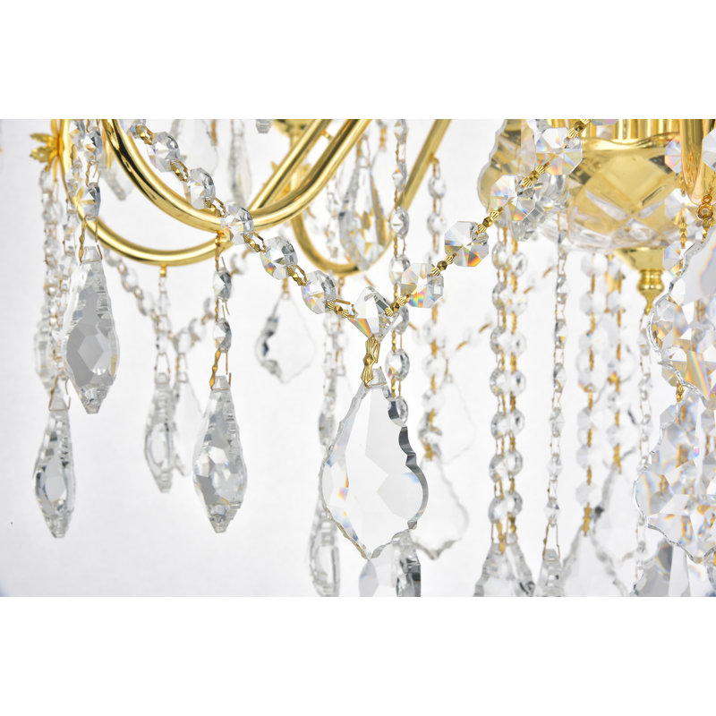 Dagmar 12-Light Dimmable Traditional Chandelier, Gold