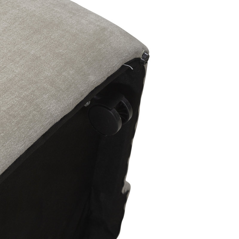 Faouzi Accent Dining Chair W/ Casters, Cream Polyester