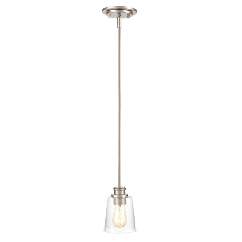 Tayyibe 1 - Light Single Pendant, Brushed Nickel, 43" H x 5" W x 3" D