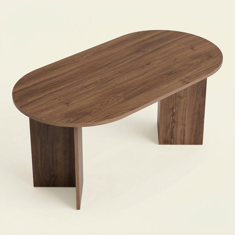 Aveline 71" Oval Multipurpose Dining And Conference Table, Dark Brown