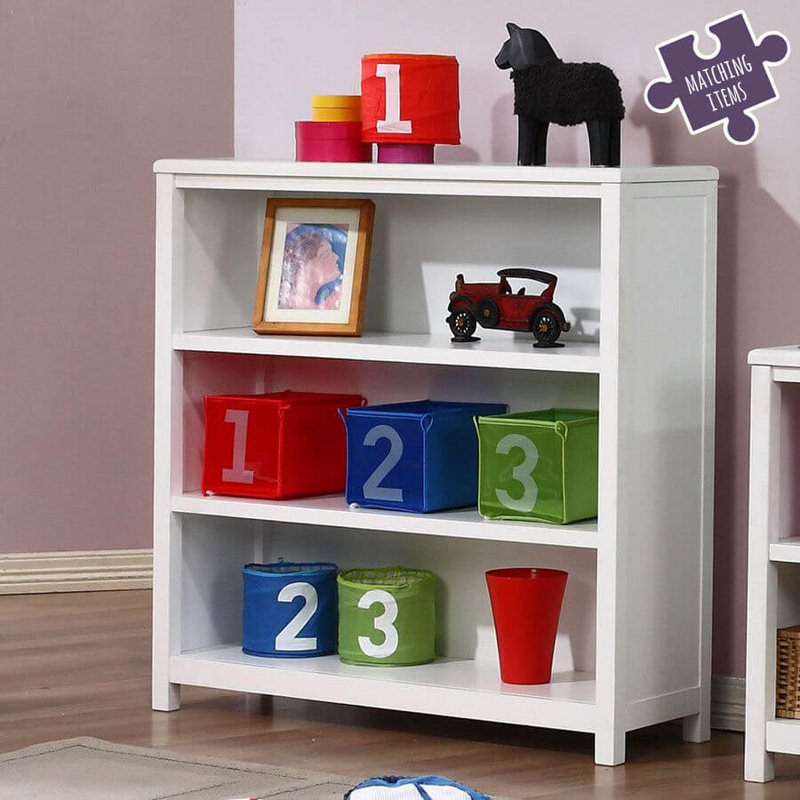 105.5cm H X 103cm W Solid Wood Kids Bookcase