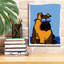 «Cool Dog Blue» par Irena Orlov, art mural sur toile-1865450288