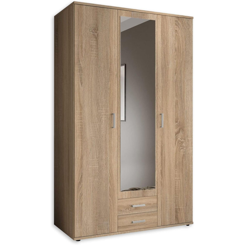 Qirat Manufactured Wood Wardrobe, Oak Sonoma