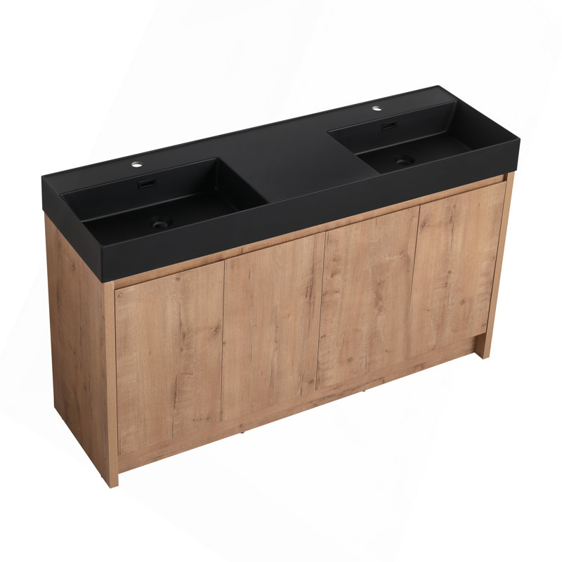 Lavabo de salle de bain en résine 60 pouces