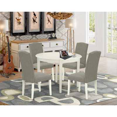 Dottie - Rubberwood Solid Wood Dining Set by Alcott Hill
