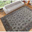 Tapis crème et bleu noué à la main de haute qualité