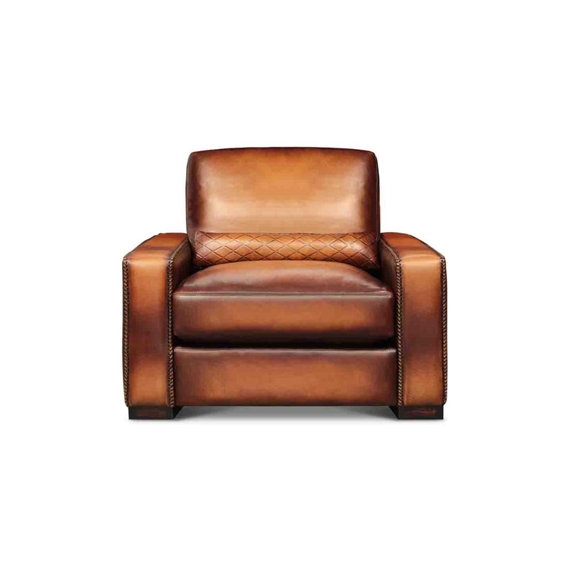 Urban Cowboy Leather Chair And A Half, Ash Honey, Polo (Maestro Artisano)