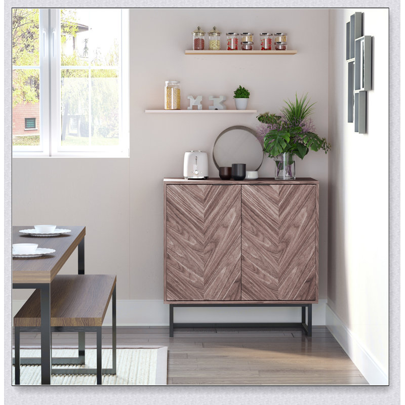 Armoire d'appoint avec tiroir, Brun rustique