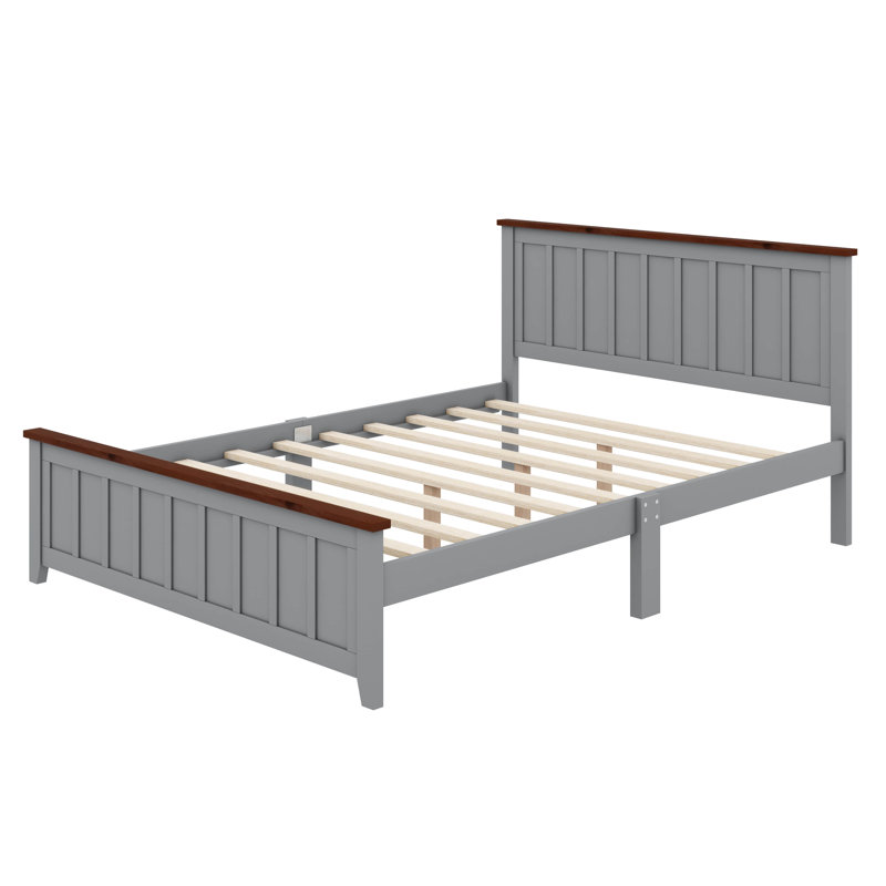 Wood Standard Bed, Queen, White