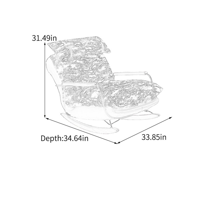 Chaise berçante ergonomique et luxueuse