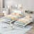 Full Size Platform Bed With Adjustable Trundle