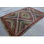 Tapis kilim en laine rouge, motif géométrique 66,5 x 107,9 pouces
