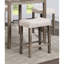 Ensemble de salle à manger 5 pièces à hauteur de comptoir gris Table et tabourets 4X