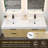 Livia 60" Wall-mounted Double Bathroom Vanity with White Artificial Drop-in Sink without Mirror