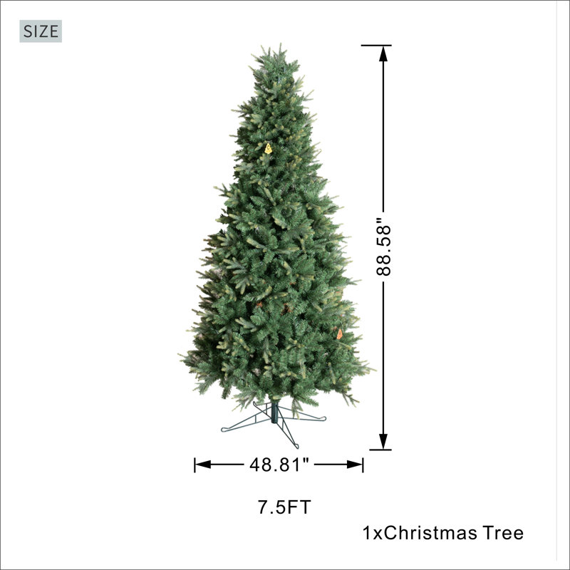Arbre de Noël artificiel 7,5 ', 7,5 pi
