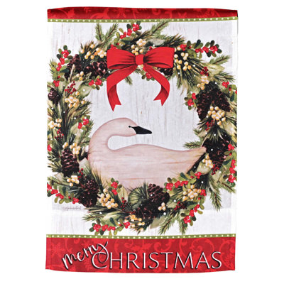 Drapeau de jardin Merry Christmas Goose