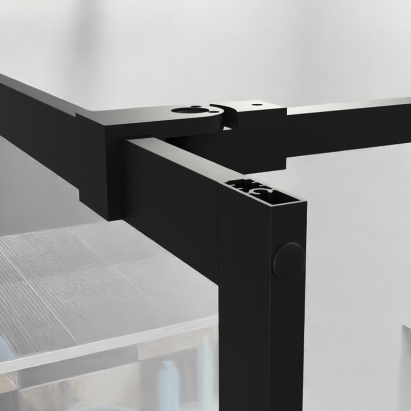 Porte moustiquaire de douche noire 34 po - Bar supérieur robuste et réglable en verre trempé qui s'adapte à tout espace sans cadre