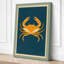 Golden Crab Geometric - Wrapped Canvas-1726254296-1726254297